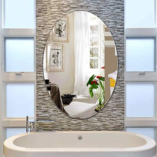 Kays Mirror Oval Bathroom Mirror, Bathroom Wall mount Mirror Bathroom Mirror, Makeup Mirror, Bathroom Wall-Mounted Vanity Mirror, Unframed(45 * 60cm, 50 * 70cm, 60 * 80cm) (Size : 60 * 80cm)