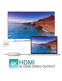 Tipo C HUB a HDMI, USB C Hub a Hdmi, 4 en 1 USB C Hub con 2usb3.0 y PD, tipo C Hub a Hdmi adaptador para NoteBook y Tablet PC y teléfono      Macbook pro Air, Chromebook, Dell XP etc., gris