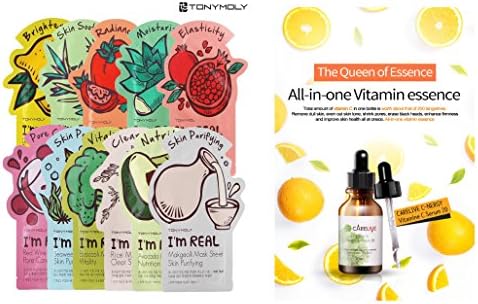 TonyMoly I'm Real Mask Sheet (Set of 11) + C-nergy Serum 30ml(FREE GIFT)