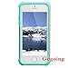 Goging iPhone 5S Case,iPhone 5/SE Case, Luxury Fashion Dual Layer Hybrid Shockproof Case for Apple iPhone 5 5S SE (Teal-Gray)