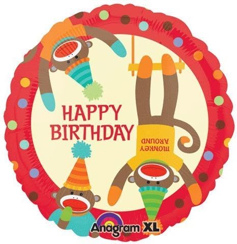 happy birthday sock monkey