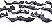 KEFAN Rubber Bats Halloween Hanging Bats Flying Bats Halloween Decoration Realistic Spooky Bats 12 Pack, 2 Sizes