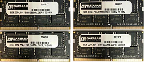 DATARAM 128GB Memory RAM Upgrade (4 x 32GB) DDR4 2666Mhz PC4-21300 CL19 SO DIMMS Compatible with The 2019 iMac 27