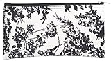 World Traveler French Toile Makeup Brush Bag 10-inch