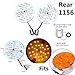 LED Turn Signal Light for 1986-2010 Harley Davidson Touring 2x REAR 1156 Amber (3 inch) SCREW Lens (Yellow)