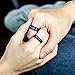 Iflytree 2Pcs Matching His Queen Her King Couples Rings Wedding Engagement Band for Him and Her Stainless Steel Bridal Sets Promise Rings For Couple Anniversary Jewelry