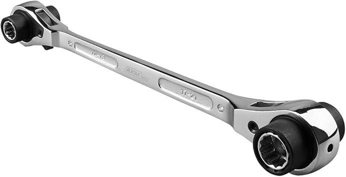 Amazon Akm ラチェットレンチ ８in1 8 10 12 13 14 17 19 21ｍｍ 両口スパナ 鏡面仕上げ 多機能 メンテナンス用 ラチェットレンチ