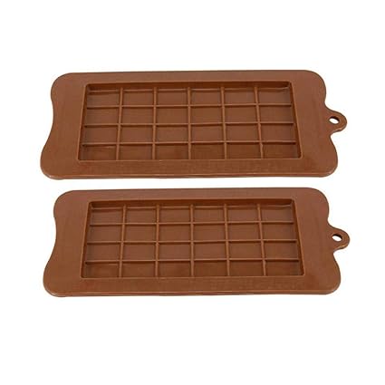 GOOTRADES 2 STK 24 Hohlraum Silikon Süßigkeits Maker Zuckerform Schokoladenform Bar Block Kuchenablage