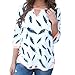 Orangesky Women Top Casual Loose Half Sleeve Plume Tee Shirt Blouse