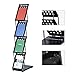 T-SIGN Foldable Pop up 4 Pockets Magazine Literature Brochure Catalog Holder Rack Stand, Portable Aluminium Oxford Case, Office and Tradeshow Display