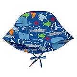 i play. Baby Boys Bucket Sun Protection Hat, Royal Blue Fish, 0/6mo