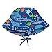 i play. Baby Boys Bucket Sun Protection Hat, Royal Blue Fish, 0/6mo