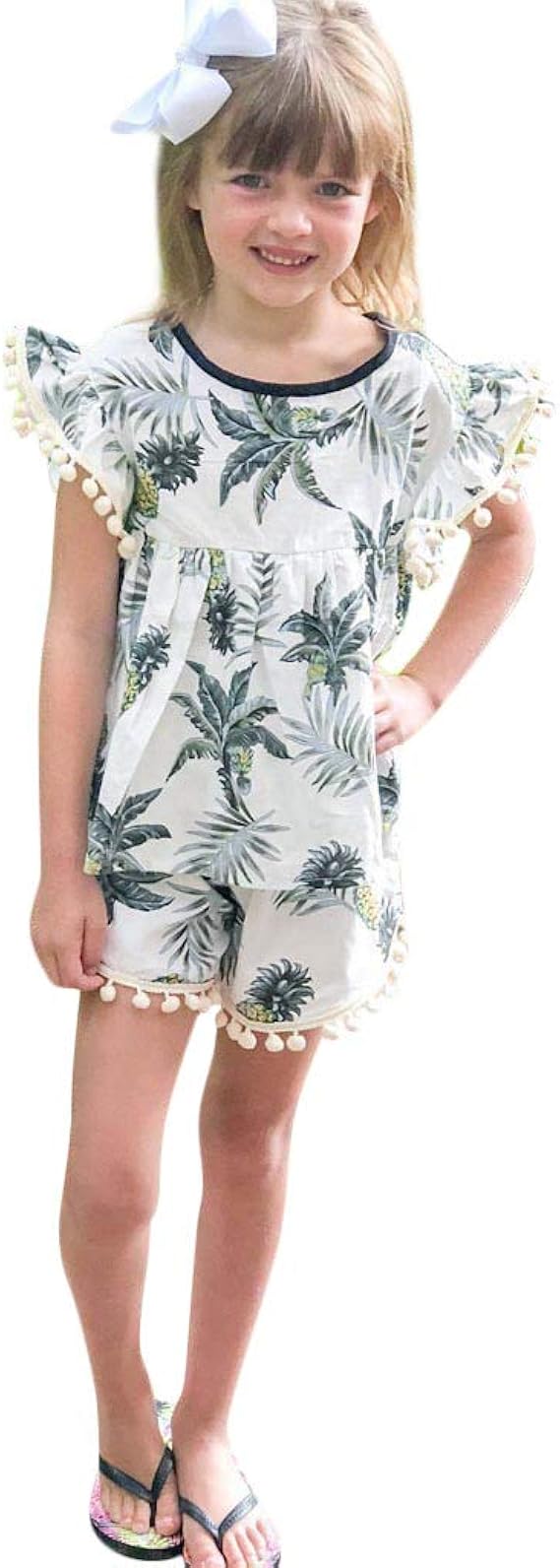 Amazon Co Jp Feiscat ベビー服 上下セット 女の子 果物柄 パイナップル 夏 ハワイ デザイン Tシャツ ショットパンツ 3点セット かわいい おしゃれ カジュアル 人気 快適 赤ちゃん 新生児 幼児服 通園 出産祝い お出かけ プレゼント 80 グリーン 服 ファッション小物