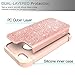 LeYi for iPhone 5C Case with Tempered Glass Screen Protector [2 Pack], Glitter Bling Cute Girls Women Dual Layer Heavy Duty Protective Phone Case for iPhone 5C Rose Gold