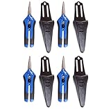 (4) HYDROFARM HGPP400C Precision Curved Blade Trimmer Scissor Pruners w/ Holster