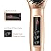 Bestidy Hair Straightener Brush,Ceramic Heating Straightening Irons Anti Scald,LCD Display- For Silky Hair (Gold)