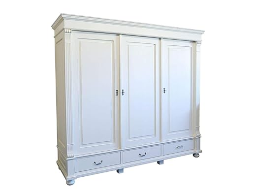 Antike Fundgrube Wardrobe Softwood Wardrobe Shabby Chic In Cream