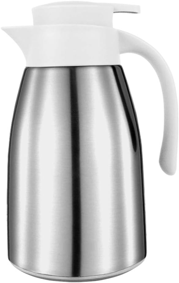 Vacuum Jug Insulated Thermal Carafe Stainless Steel Double Wall Insulation Pot Juice Milk Tea Large Hot Water Bottle, 1.0 L