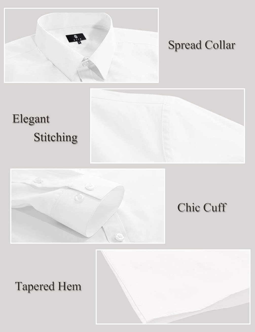 diig Dress Shirt for Men - Slim Regular Fit Work Shirt, White Red Blue XS M 2 XL at  Men’s Clothing store