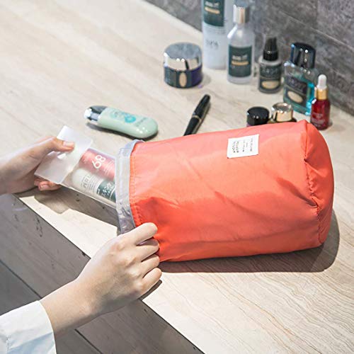 Travel Cosmetic Bags Barrel Makeup Bag,Women&Girls Portable Foldable Cases,EUOW Multifunctional Toiletry Bucket Bags Round Organizer Storage Pocket Soft Collapsible(Rosered) 5 Travel Cosmetic Bags Barrel Makeup Bag,Women&Girls Portable Foldable Cases,EUOW Multifunctional Toiletry Bucket Bags Round Organizer Storage Pocket Soft Collapsible(Rosered)