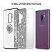 VEGO Galaxy S9 Plus Case Glitter Bling Diamond Case with Kickstand Rhinestone Bumper Sparkly Luxury Slim Soft Protective Case with Ring Stand for Samsung Galaxy S9 Plus (Black)