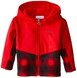 Columbia Baby Boys' Steens Mt Overlay Hoodie, Bright Red Lumberjack, 18-24 Months
