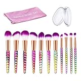 17PCS Makeup Eye Brushes Set, 15PCS Eyebrow Eyeshadow Blusher Powder Make Up Brushes with 2PCS Silicone Makeup Sponge By BEAUTY STAR