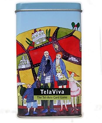 TelaViva The Tel Aviv Card Game, Tel Aviv Souvenir Educational Card Game,Jumbo Deck for Kids/Adults,Unique Israeli Gift, Israeli Artists, Tourist Spots of Modern City, Map Puzzle on Back