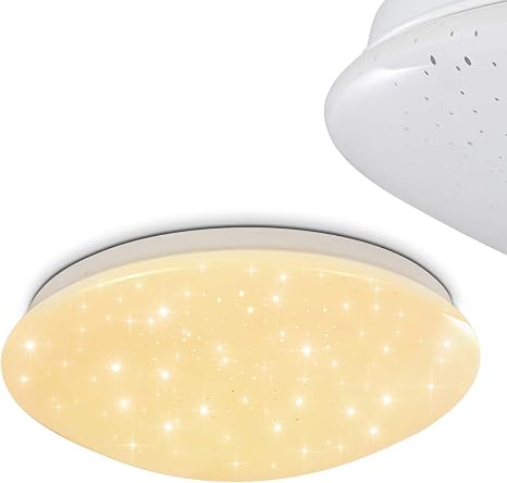 Plafonnier Led Norton Star En Métal Blanc Effet Ciel étoilé