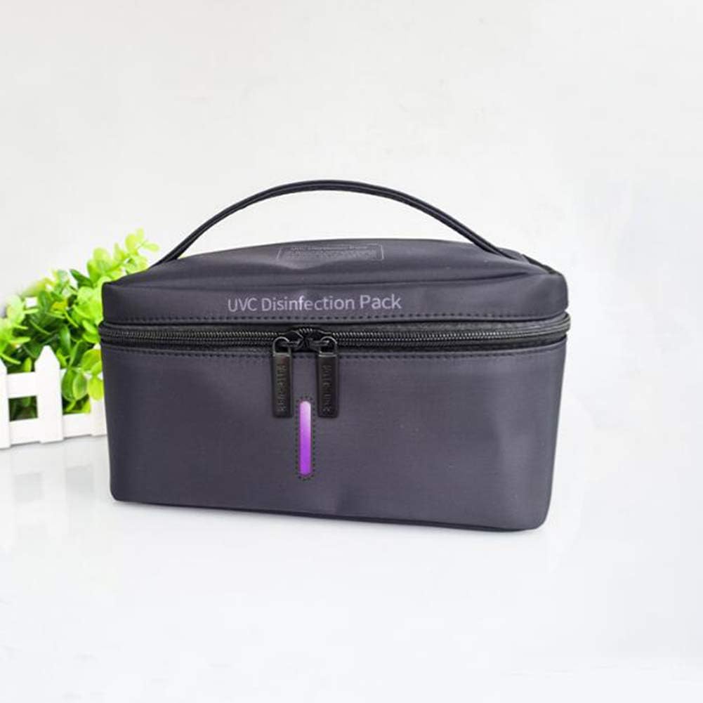 Portable UV Underwear Disinfection Bag, Light Travel Sanitizer Box, UV Sterilization Pack with high Elastic Composite Nylon Material,Black