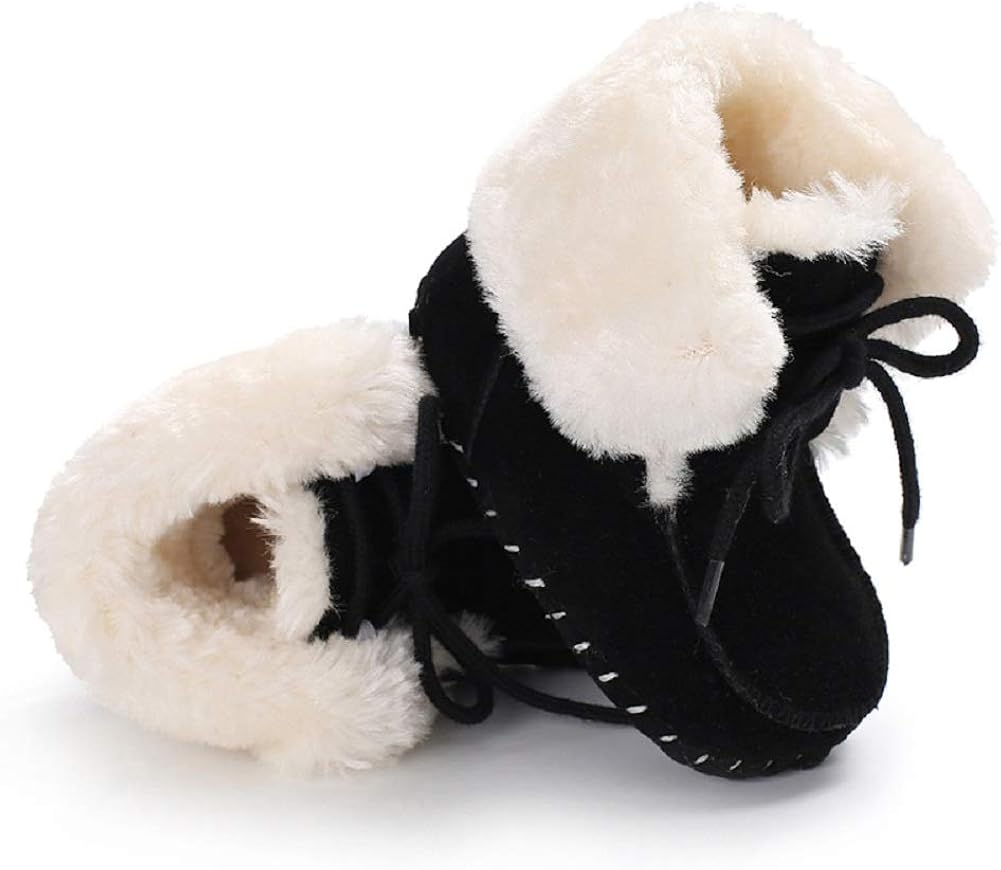  | Fnnetiana Newborn Baby Warm Winter Snow Boots Toddler Soft Sole Anti-Slip Infant Prewalker Unisex Nursling Crib Shoes | Boots