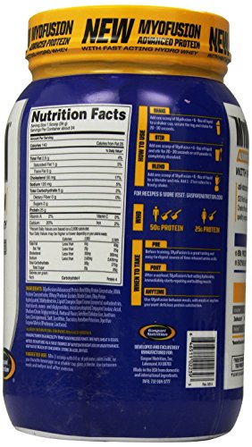 Gaspari Nutrition Myofusion Advanced Protein, Vanilla Ice Cream, 2 Pound
