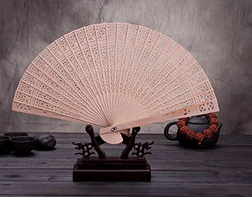 Aeroway Sandalwood Fan (Set of 48 pcs) - Baby Shower Gifts & Wedding - Thumbnail 3
