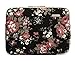 kayond Water-Resistant Canvas 11.6 Inch Laptop Sleeve-Black C Rose