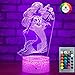 sunduck 3D Toys Night Light - 2 Patterns and 16 Color Change Decoration Lamp with Remote Control, Birthday Festival Gifts for Kids, Boys, Girls