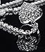 Bellady 2pcs Sparkling Rhinestone Foot Jewelry Silver Heart Symbol Ankle Bracelet Bridal Anklet, Heart Design