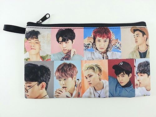 EXO FROM EXO PLANET "EXO-K +EXO-M" KPOP Korean Boy Band BIG Zip Pen Pencil Stationery / Cosmetic Makeup Case Bag Pouch EXO-019