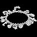 925 sterling Silver Plated Fashion Women 13 Charm pendant Beautiful Bracelet