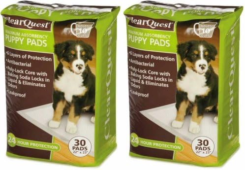 ClearQuest Max Absorbency Puppy Pads 22" x 23", 60ct (2 x 30ct)