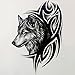 Body Art Beauty Makeup Cool wolf Waterproof Temporary Tattoo Stickers For Unisex 1912cm
