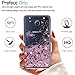 LeYi Compatible with Galaxy Note 5 Case with 2 Tempered Glass Screen Protector for Girls Women, Shiny Glitter Clear Phone Case for Samsung Galaxy Note 5, Rose Gold