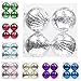 KI Store Large Christmas Balls Silver 4-Inch Mercury Christmas Ornaments Shatterproof Christmas Tree Decorations