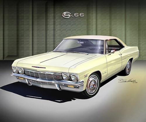 1965 CHEVORLET IMPALA SS - ART PRINT POSTER BY ARTIST DANNY WHITFIELD - SIZE 16 X 20