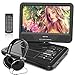 WONNIE 12.5 Inch Portable DVD Player for Car, with Rechargeable Battery, 10.5