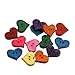 HOUSWEETY 100PCs Wood Sewing Buttons Heart-Shaped Scrapbooking Mixed 20mm x16.5mm