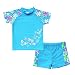 BAOHULU Girls Swimsuit UPF 50+ UV Protective 3-12 Years (11-12Y(Tag.No 14A), BlueShort)