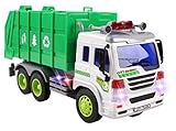 Remote Control Garbage Sanitation RC Truck 1:16 Four Channel Full Function w/ Lights Battery Powered RC Truck Toy