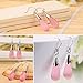 Acxico Jewelry Opals Water Drop Earrings (Pink)