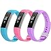 Fitbit Alta Bands,Greeninsync(TM) Laser Texture Fitbit Alta Accessory Replacement Bands Small Blue Rose Purple W Metal Clasp Unique Design Fatener for Man Women Kids