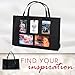 Darice Photo Tote Bag - 5 Windows - 12x19 - Black